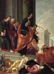La morte di Saffira e Anania, c.1632